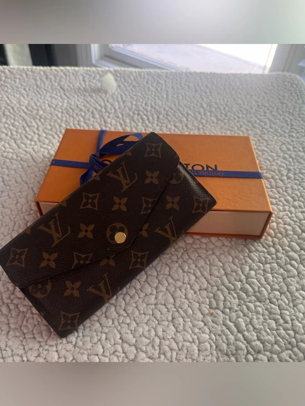 Louis Vuitton Monogram Canvas Brown and Gold Snap Wallet